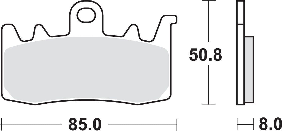 Sbs HS Street Excel Sintered Front Brake Pads For Aprilia RS 660 2014-2026 900HS