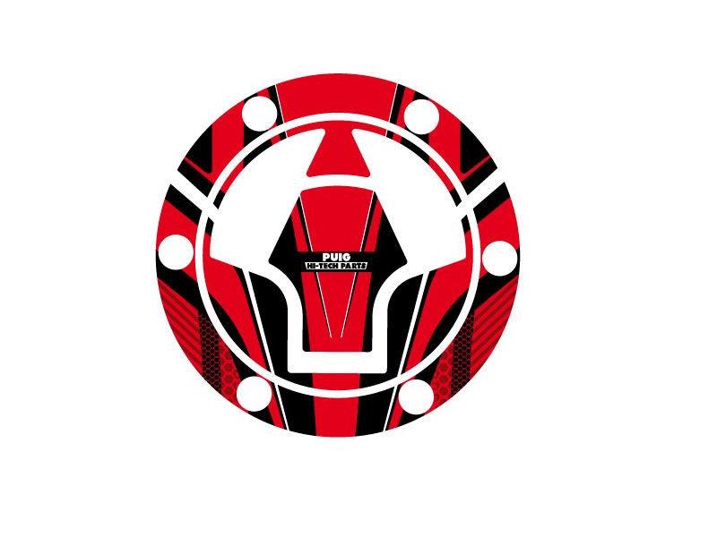 Puig Radikal Fuel Cap Protector Red 4256G