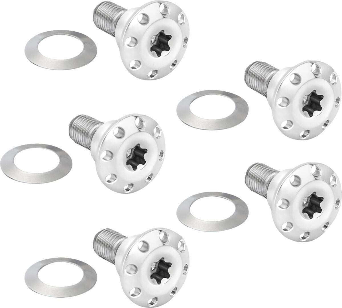 Arlen Ness Front Floating Brake Rotor Bolt Kit Titanium Polished 5 Pack 300-920