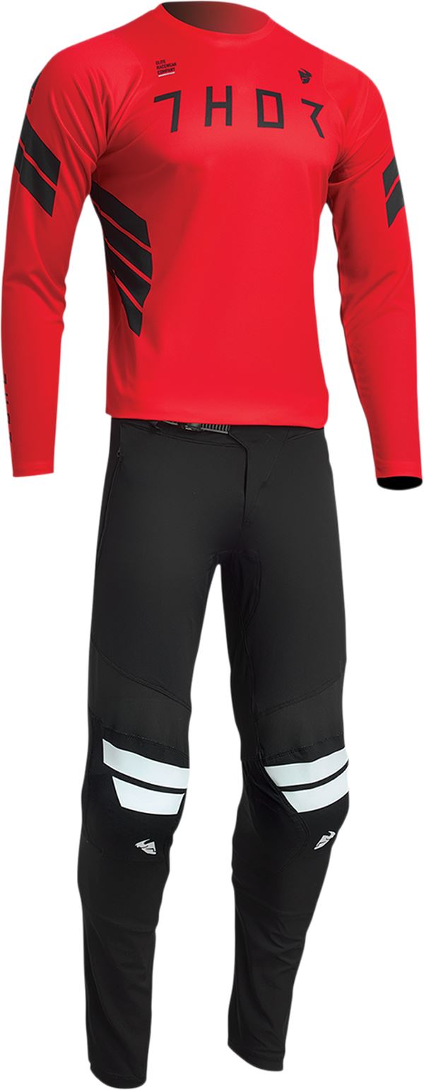 THOR Assist Sting MX Motorcross Long-Sleeve Jersey Black/Red 2023 Model