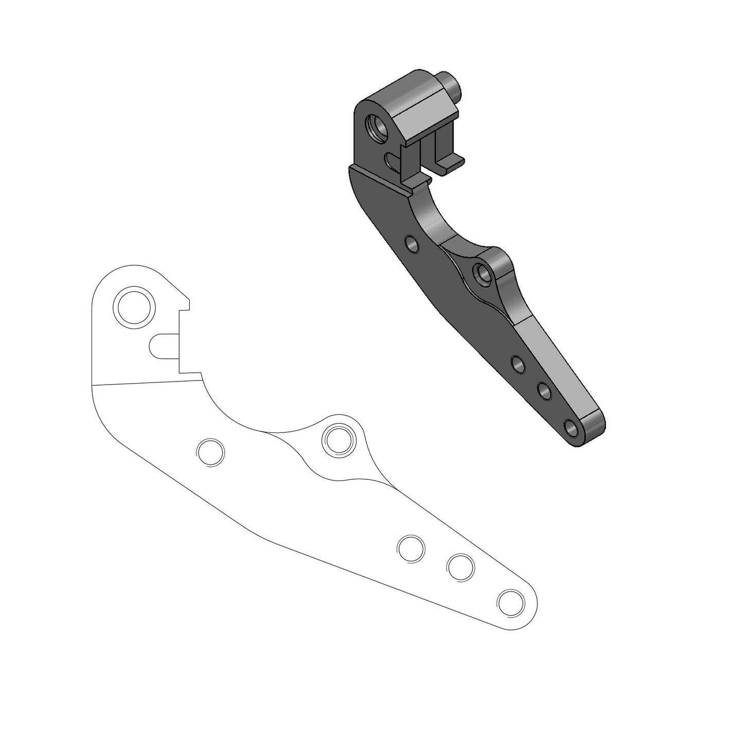 Moto-Master Relocation Bracket Front Disk For KTM EXC 300 TBI 06-26 211057
