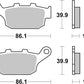 Sbs RQ Road Racing Carbon Tech Brake Pad For Honda NC 700 X 1987-2026 614RQ