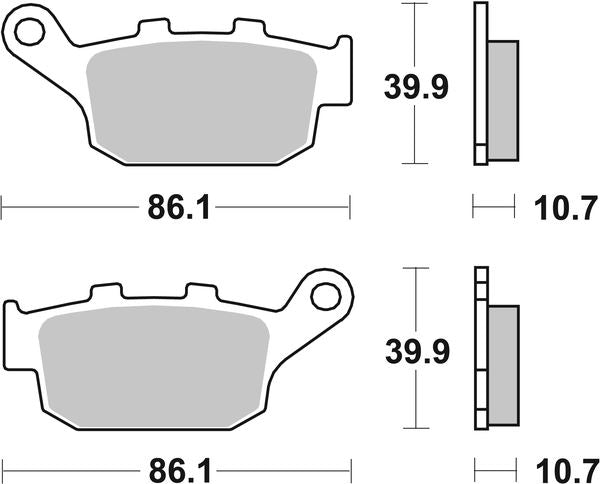 Sbs RQ Road Racing Carbon Tech Brake Pad For Honda NC 700 X 1987-2026 614RQ
