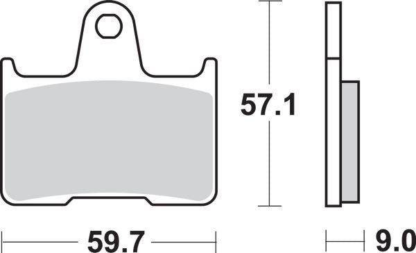 Sbs LS Street Excel Sintered Rear Brake Pads For Suzuki GSX 1400 2001-2007 765LS