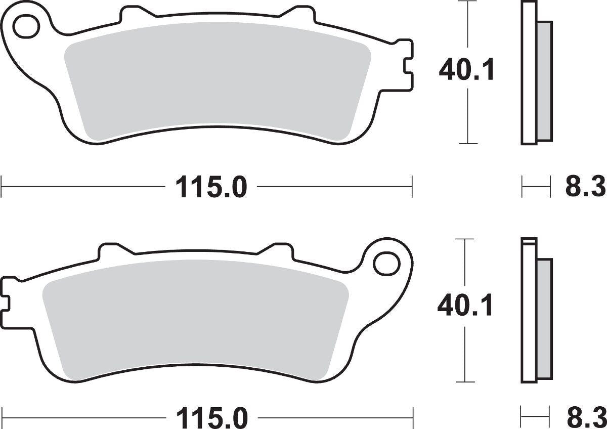 Sbs LS Street Excel Sintered Rear Brake Pads For Honda VT 1300 CX 97-18 736LS