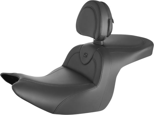 SADDLEMEN Roadsofa™ One-Piece Seat Black Includes Backrest H18-07-187BR