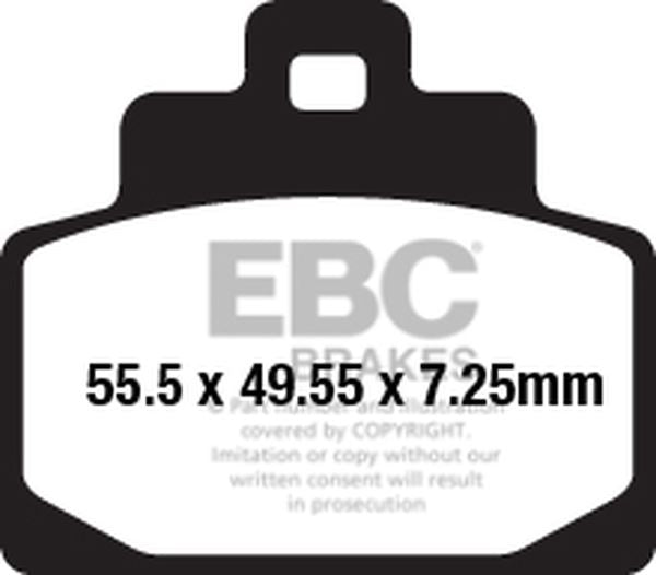 Ebc Sindered Scooter Brake Pads For Piaggio MP3 300 HPE 2014-2024 SFA681HH