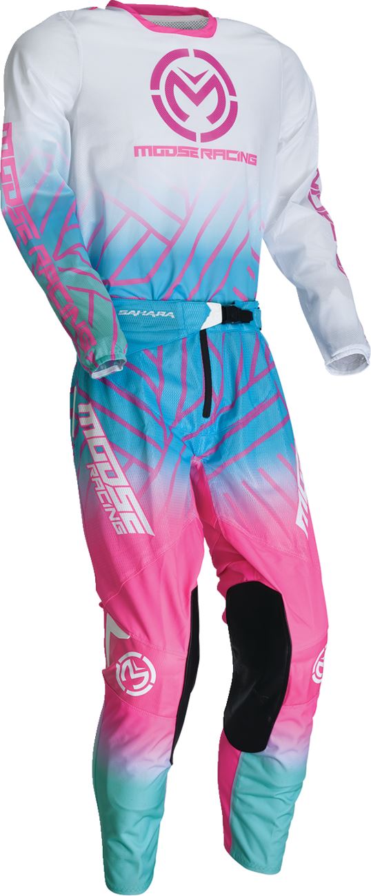 Moose Racing Soft-Goods Jersey Sahara Pink/Blue/White 24 Model