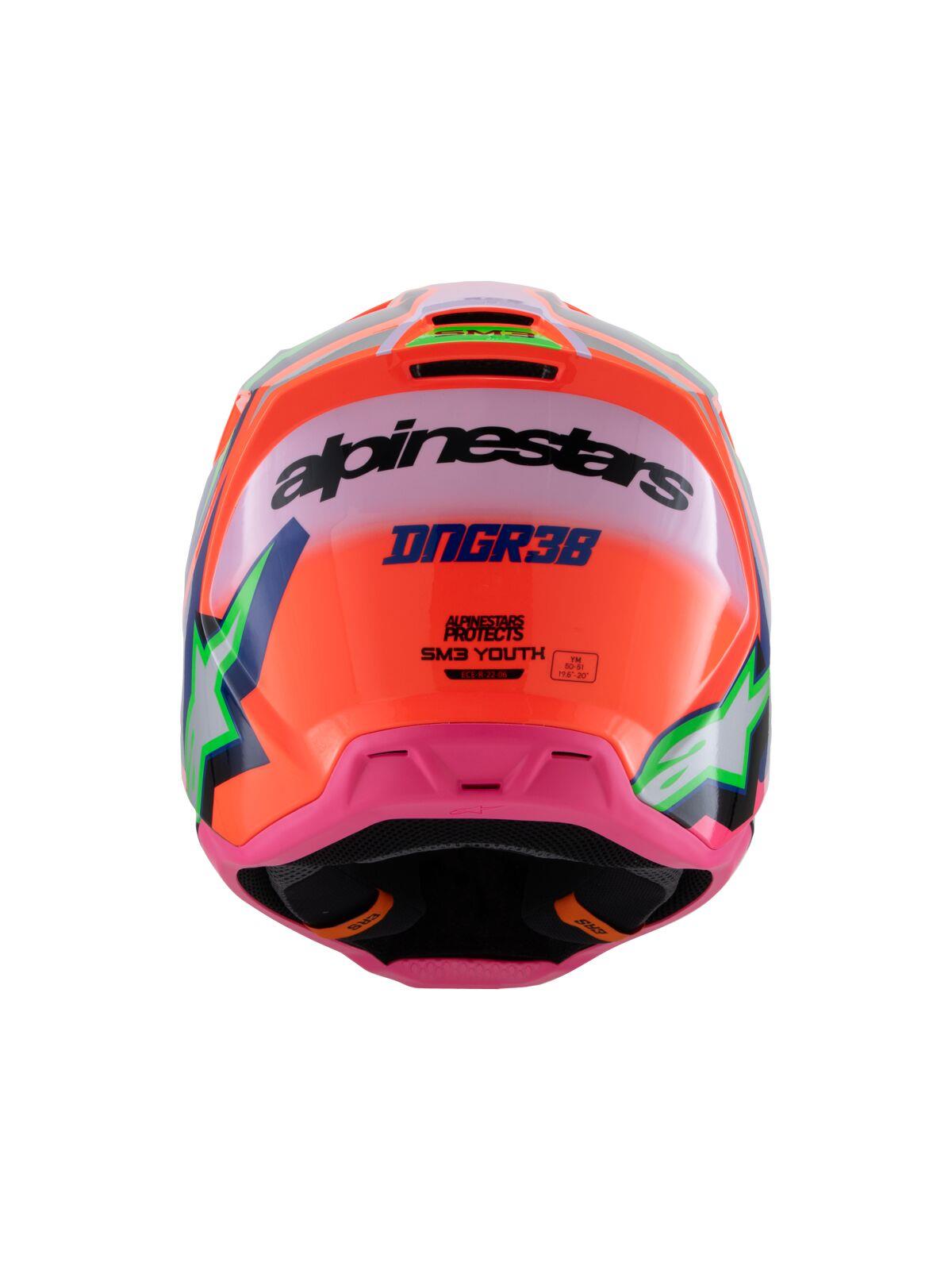 ALPINESTARS Youth SM3 Deegan Orange/Multi MX Helmet