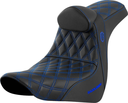 Saddlemen Pro Series SDC Grip Seat With Backrest For HD FXLRS 1923 18-24 SC81829BLURT