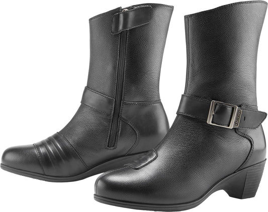 ICON Women's Tuscadero™ Motorcycle Boots Black 2023 Model
