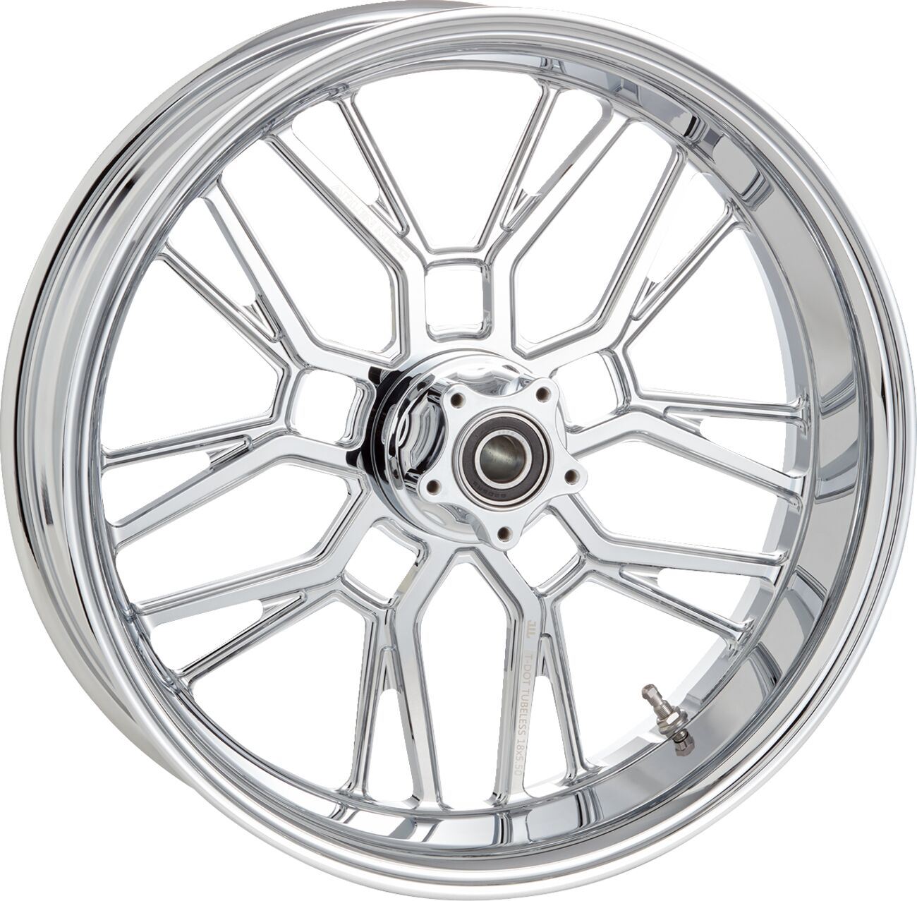 Arlen Ness Split-Spoke Rim Chrome 18X5.5 Silver Aluminum 330-001