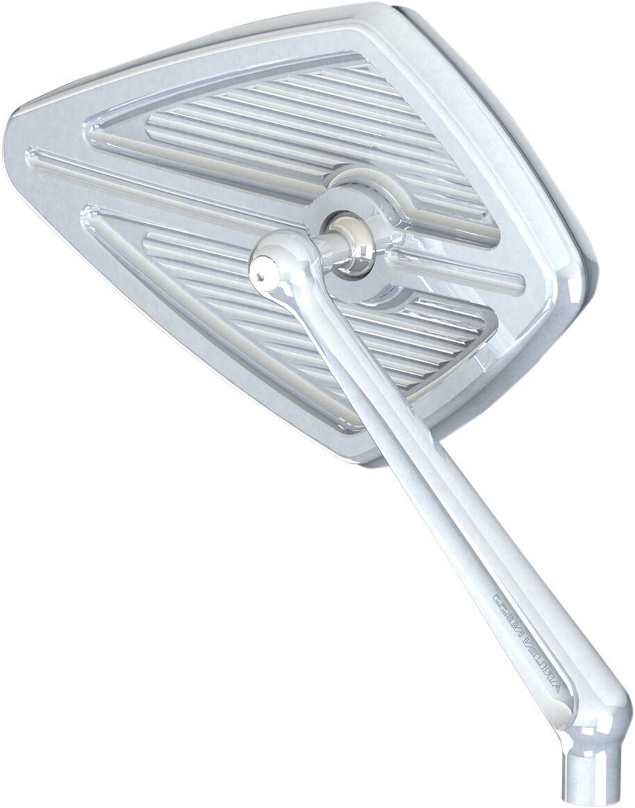 Arlen Ness Diamond Mirror Convex Side View  6" H x 7.375" W CNC-Machined 13-129