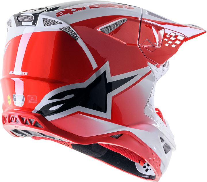 ALPINESTARS Supertech M10 Red & White Unite MX Helmet