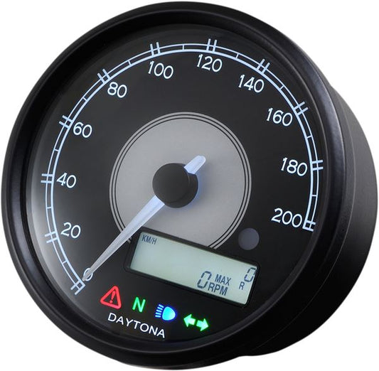 Daytona Black Meter ODO 0-99.999 km/miles Stepping Motor E-marked Speedometer 87790