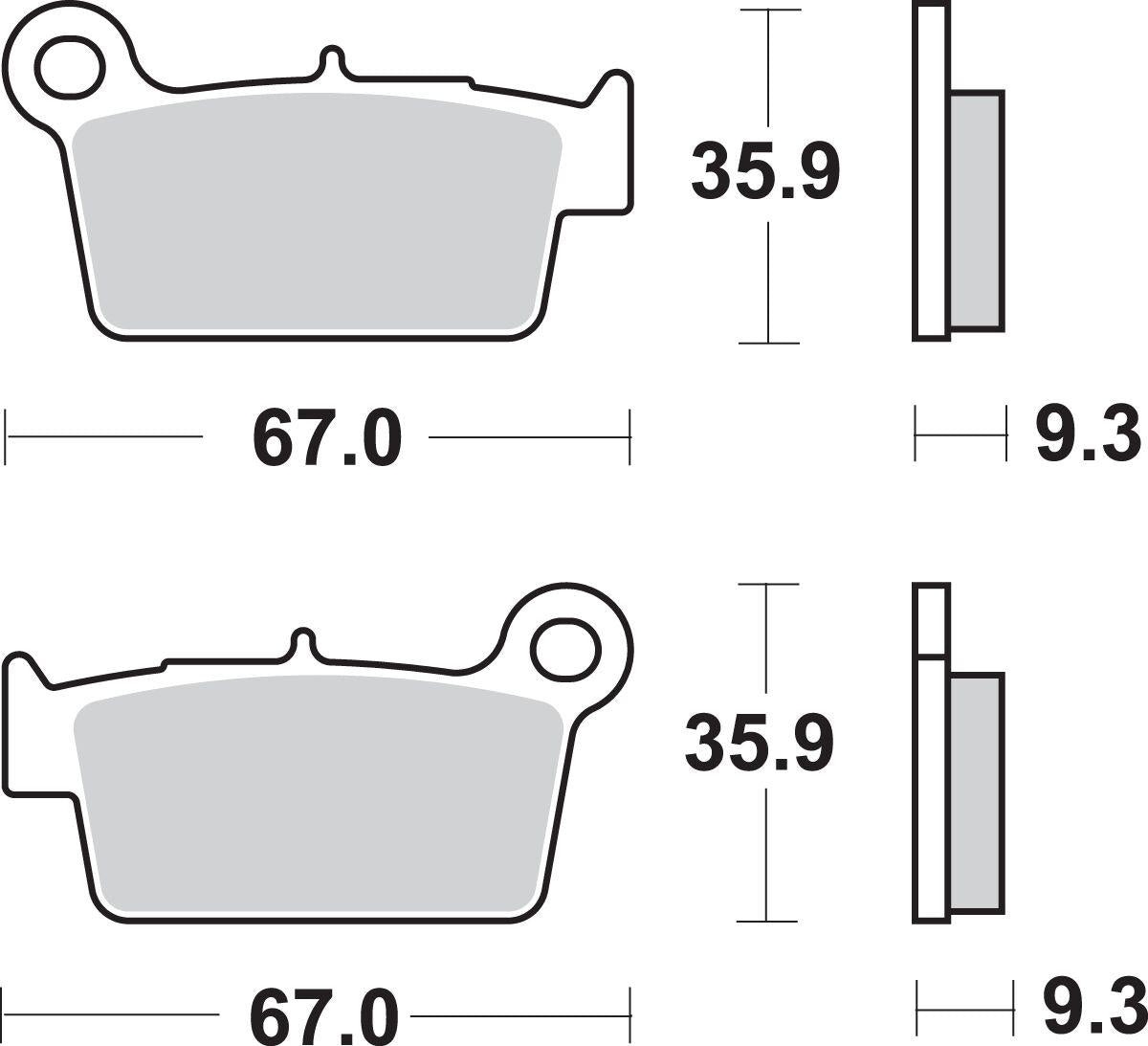 Sbs SI Offroad Sintered Brake Pads For TM Racing EN 125 FI 2001-2024 790SI