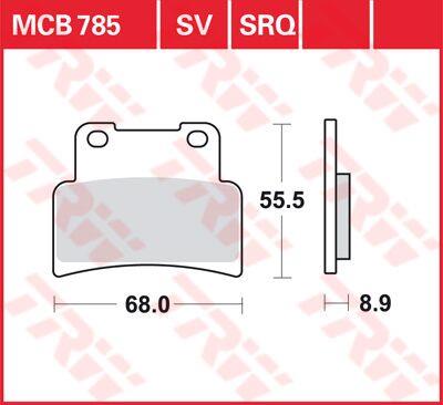 Trw All Round Sintered Metal Brake Pads For Aprilia SL 900 2007-2024 MCB785