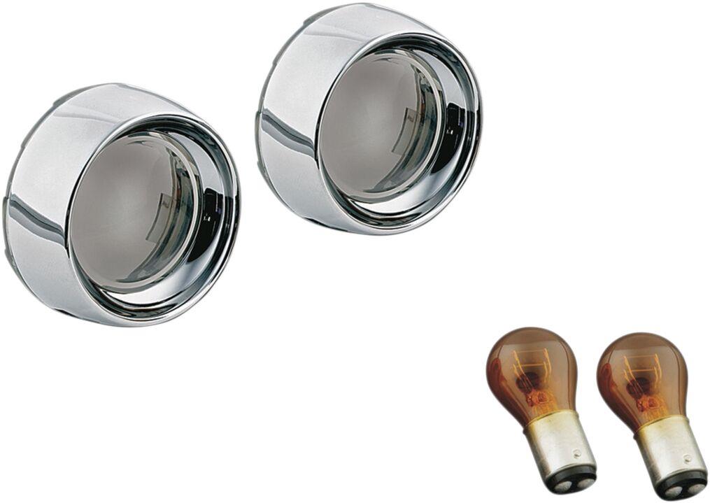 Kuryakyn Deep-Dish Bezels w/ Lens And Bulb For Honda VT 750 C 2002-2022 KUR2270