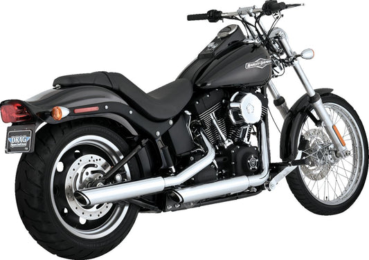 Vance & Hines 3" Twin Slash Slip-On Mufflers Chrome For HD FXCWC 1584 07-09 16834