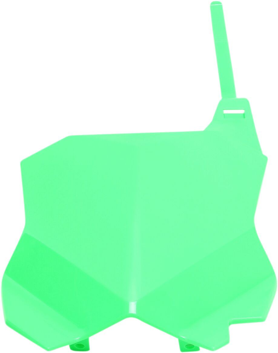 UFO FRONT NUMBER PLATE KAWASAKI KXF250/450 FLUO GREEN KA04738-AFLU