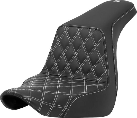 Saddlemen Lattice Stitch Step-Up Seat White For HD FXLRS 1923 18-24 818-29-17206
