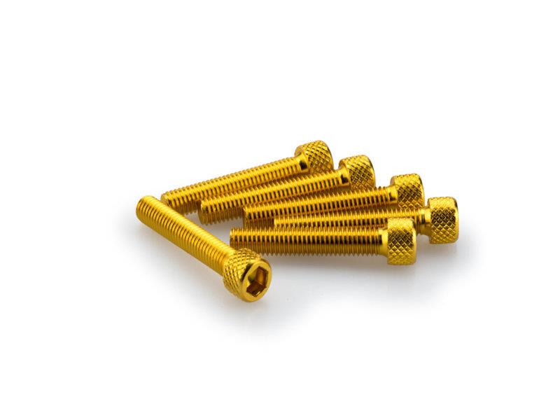 PUIG M5 35mm Allen Screws x 6 Yellow Universal 0346G