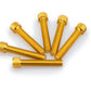 PUIG M8 45mm Allen Screws x 6 Yellow Universal 0516G