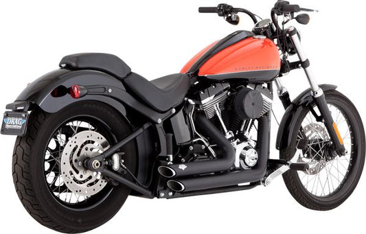 Vance & Hines Shortshots Staggered Exhaust System For HD FLS 1690 12-17 47325