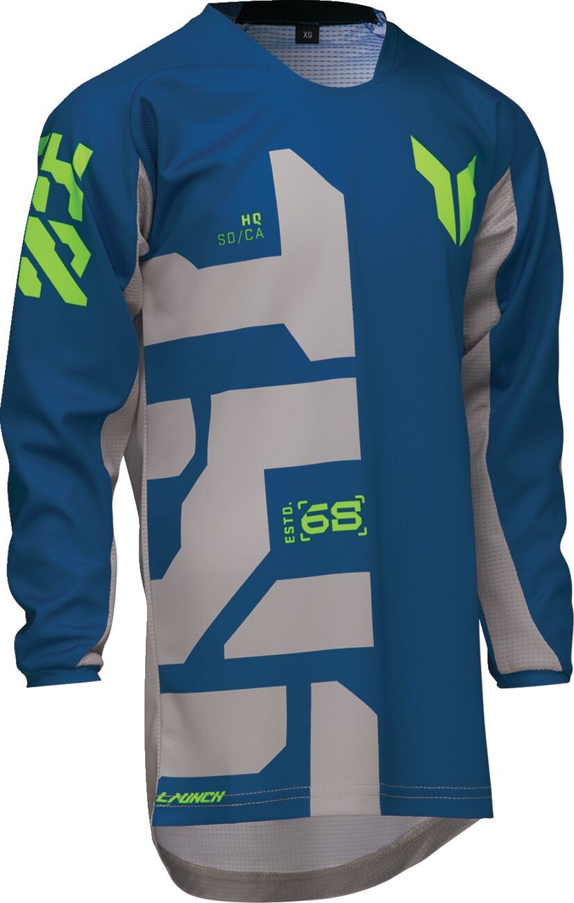 THOR Youth LAUNCHMODE Forge Jersey BLUE 2024 Model