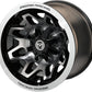 Moose Utility 416X Machined Black 14x7 4/110 5+2 Aluminum Quad UTV Wheel