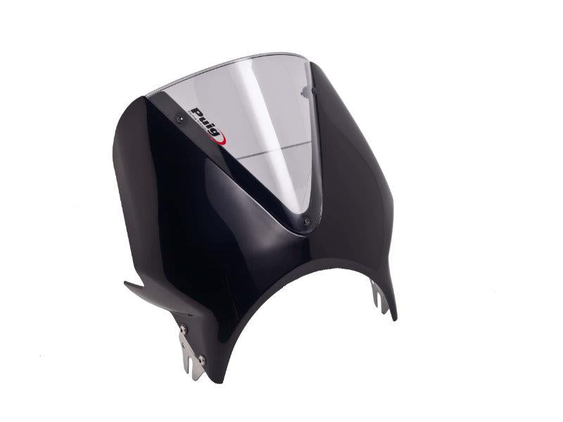 Puig Black Fairing With Vision Screen Light Smoke 6561B