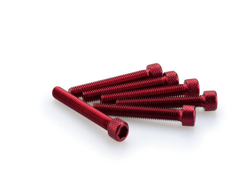 PUIG M5 45mm Allen Screws x 6 Red Universal 0370R