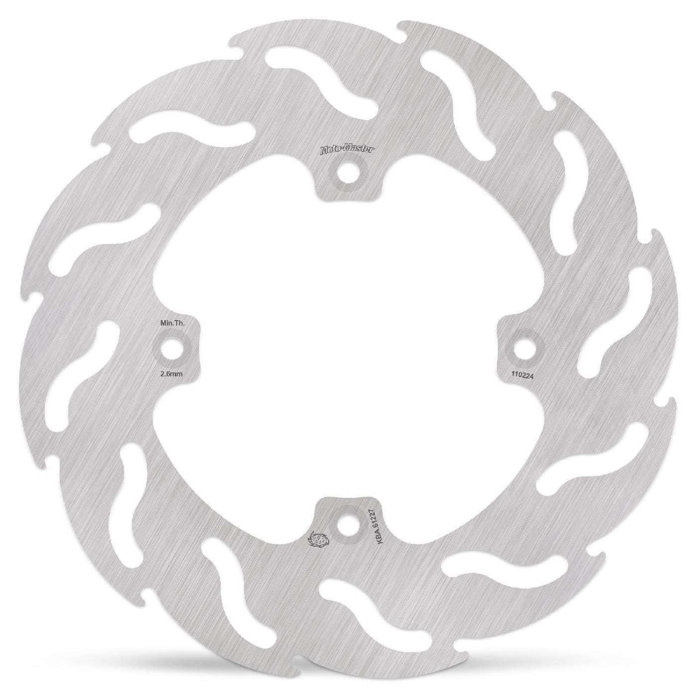 Moto-Master Flame Series Fixed Rotor For Yamaha YZ 65 1993-2026 Silver 110224