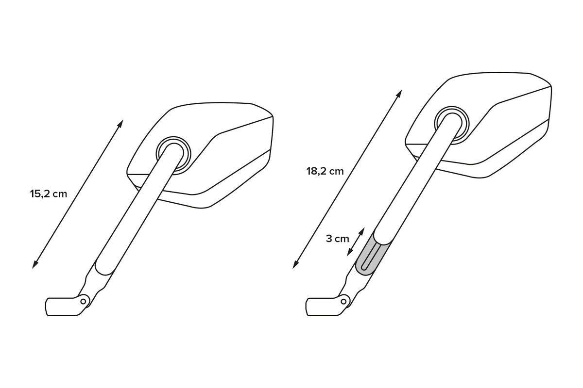 SW MOTECH Sport Mirror Set Short Arm HD FLTRXSE 1977 24-25 MIR.18.850.10000
