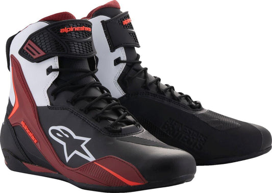ALPINESTARS Faster-4 Shoes Black/White/Dark Red