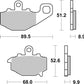 Sbs HF Street Ceramic Organic Brake Pads For Kawasaki Ninja 1000 SX 93-24 687HF