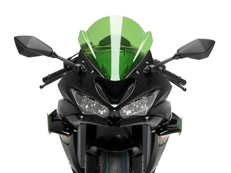 PUIG Sport Downforce Spoilers Green for Kawasaki ZX-6R 636 18-23 3176V