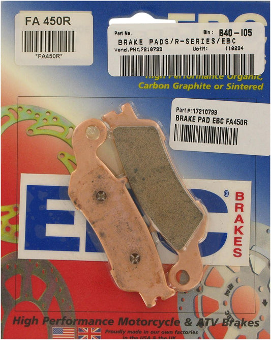 EBC Long-Life Sintered "R" Brake Pads For Yamaha YZ 250 X 2006-2024 FA450R