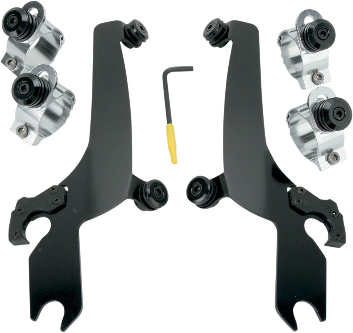 Memphis Shades Sportshield Trigger-Lock Complete Mount Kit For Harley Davidson FLSTFBS 1800 ABS 85-17 MEB8920