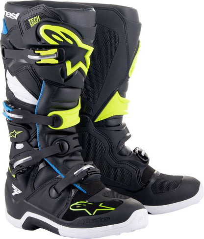 Alpinestars Tech 7 Boots Black Blue Yellow