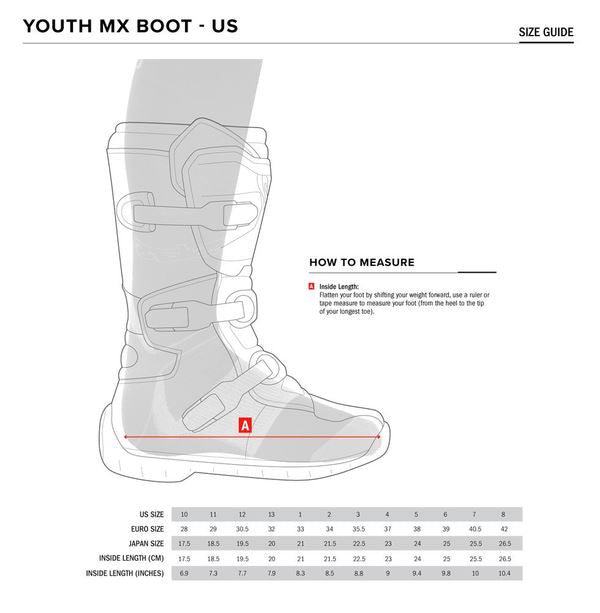 Alpinestars Youth Tech 7s Mx Boots Red Black White