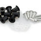 PUIG Anodized Screen Screw Set w/ Silentblocks Silver Universal 0957P