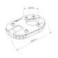 PUIG Kickstand Extension Pad Black for Yamaha MT-07 14-25 20183N