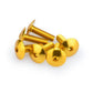 PUIG M6 Domed Screws 20mm x 6 Yellow Universal 0657G