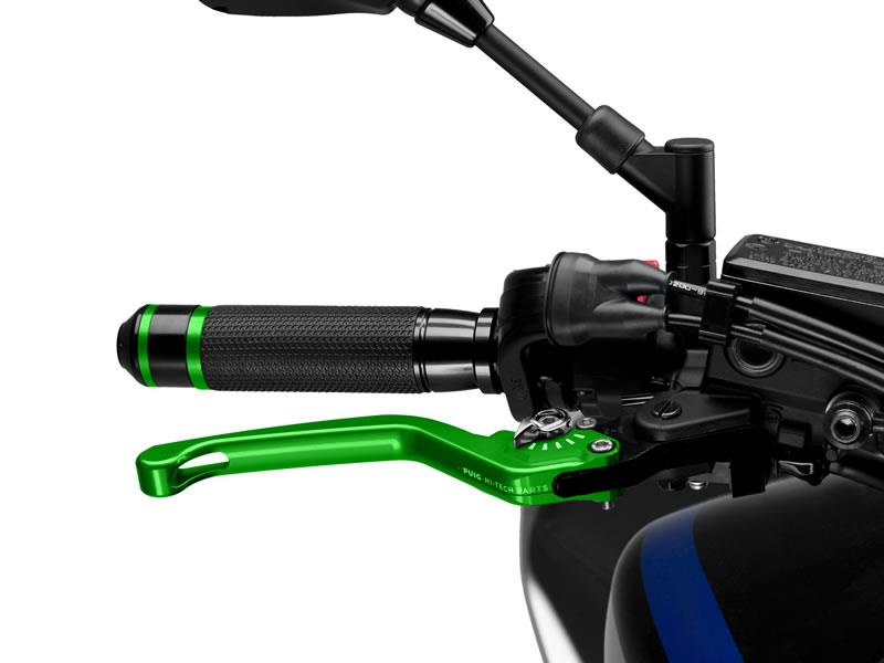 Puig Fixed V3 Brake (Green Lever With Blue Selector) Silver 9200W