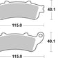 Sbs HF Street Ceramic Organic Brake Pads For Honda VT 1300 CX 1997-2018 736HF