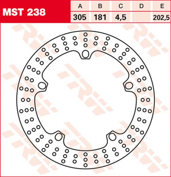 Trw Round Fixed Brake Rotor Larger Than 300mm For BMW F 900 GS 1997-2026 MST238