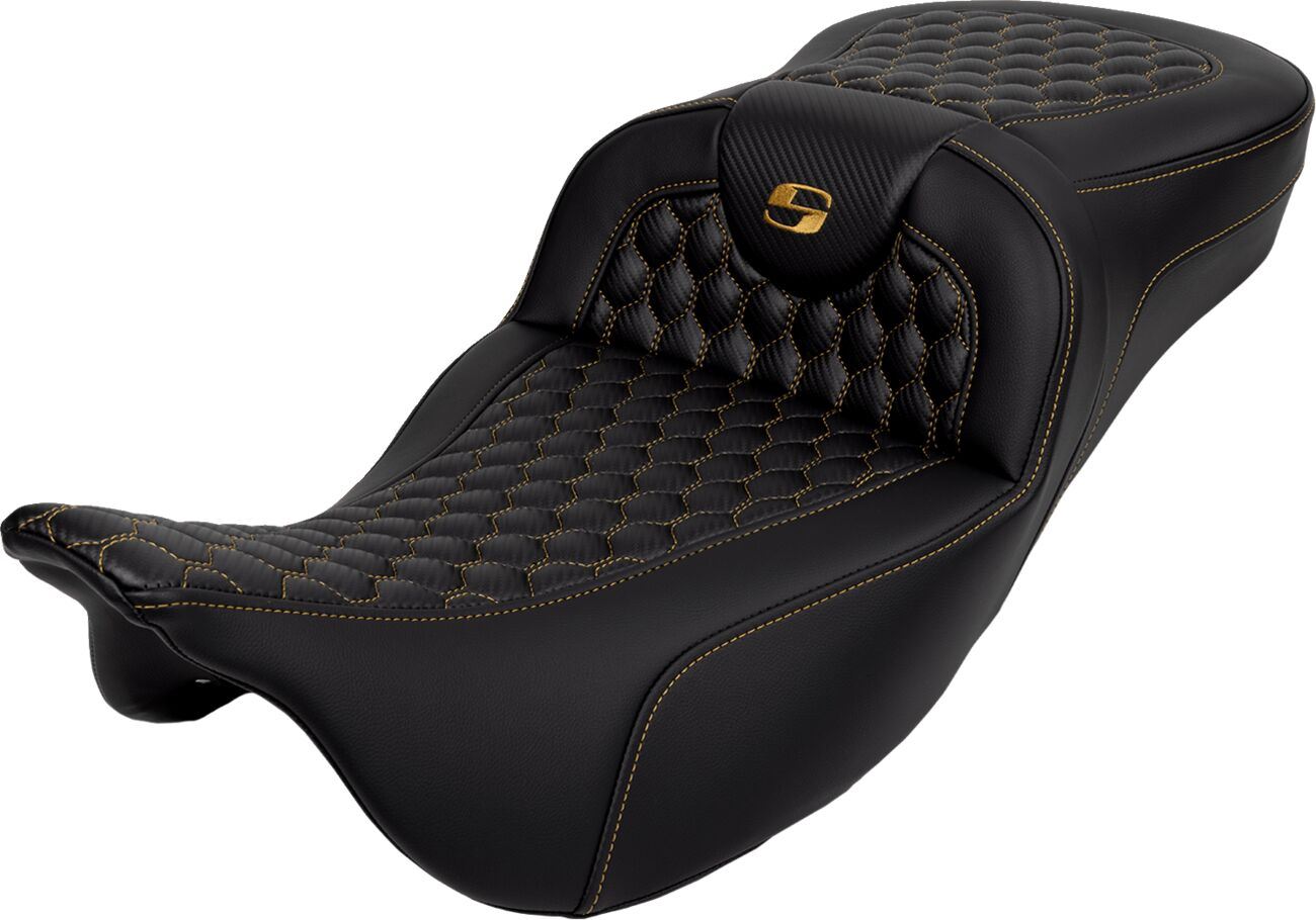 Saddlemen Honeycomb Roadsofa Saddlehyde Seat Extended Reach Without Backrest For Harley Davidson FLHXS 1868 ABS 08-23 808-07B-19007