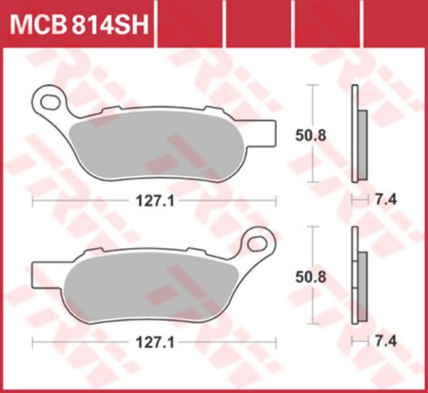 Trw SH Series Sindered Rear Brake Pads For Harley FLS 1690 2008-2017 MCB814SH
