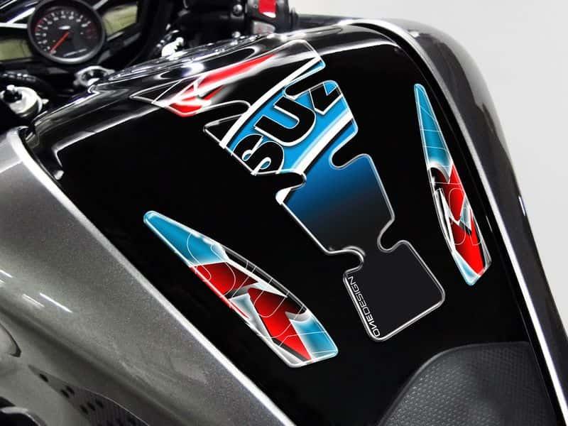 Puig Wings Tank Pad With Suzuki Logo Blue 21074H